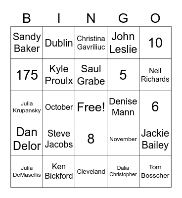 GR I&D Bingo Card