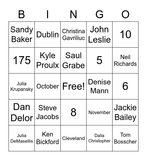 GR I&D Bingo Card