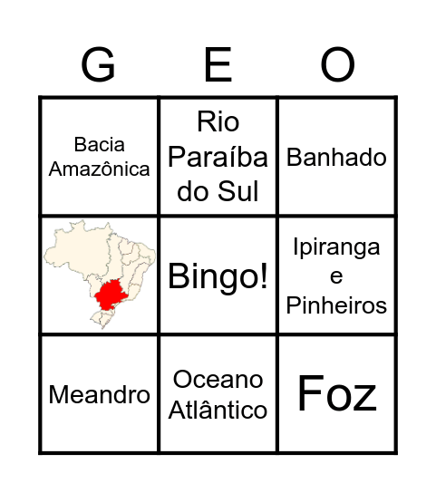 Hidrografia Bingo Card