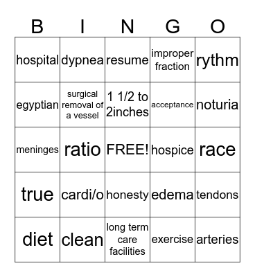 Bingo Card