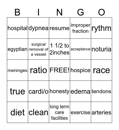 Bingo Card