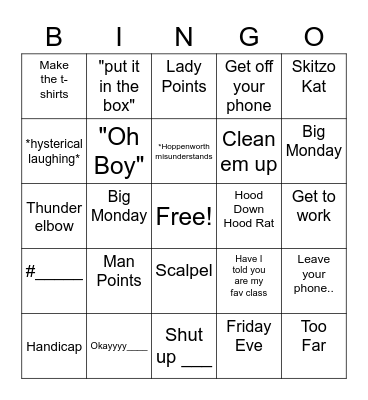 Fourth Hour Art 2021 Bingo Card