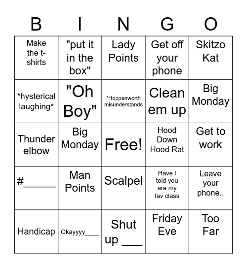 Fourth Hour Art 2021 Bingo Card