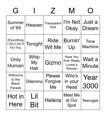 Birthdays Bingo Card
