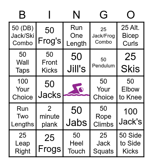 In-service Aquatic Bingo!!! Bingo Card