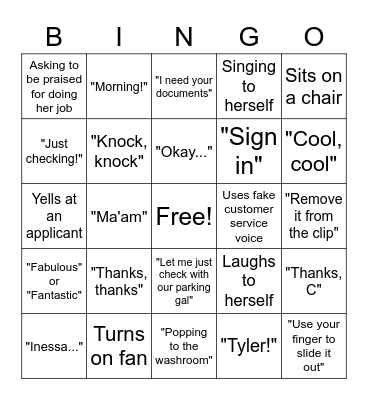 ACO Bingo 😁 Bingo Card