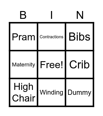 BABY SHOWER Bingo Card