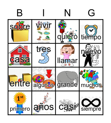 unidad 2 Bingo Card