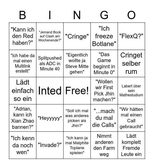 Pascal Bingo Card