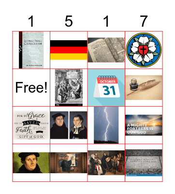 MARTIN LUTHER Bingo Card