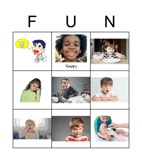 Feelings ESL Bingo Card