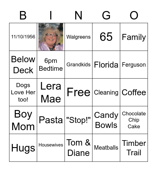 All About Grandma Bingo Card