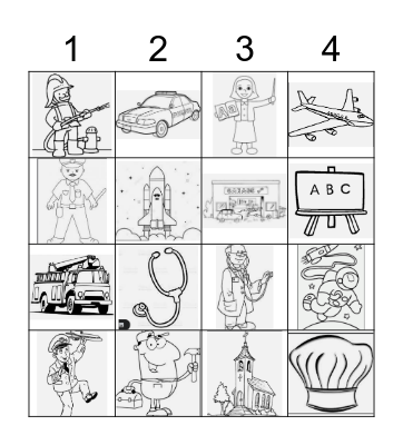 Les métiers Bingo Card