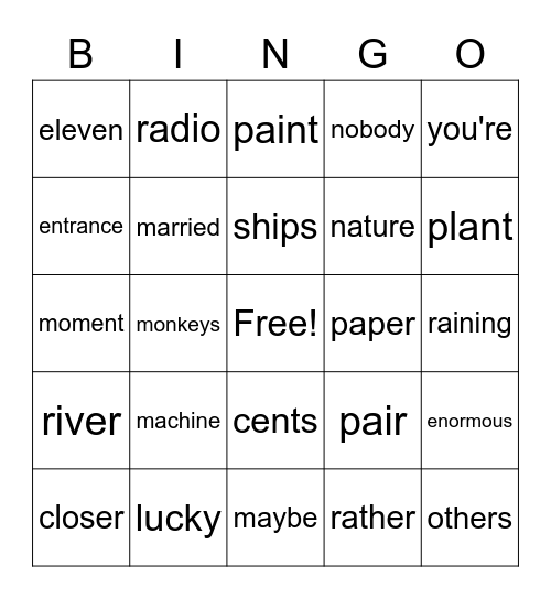 701-800 Watermelon Bingo Card