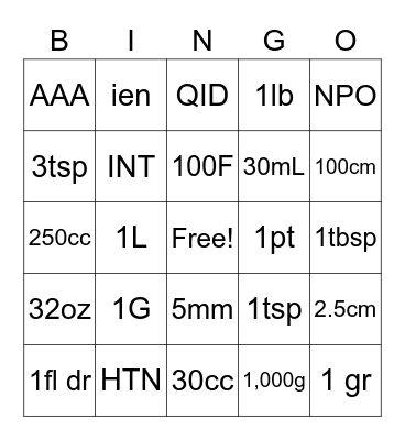 SIG & conversions bingo Card