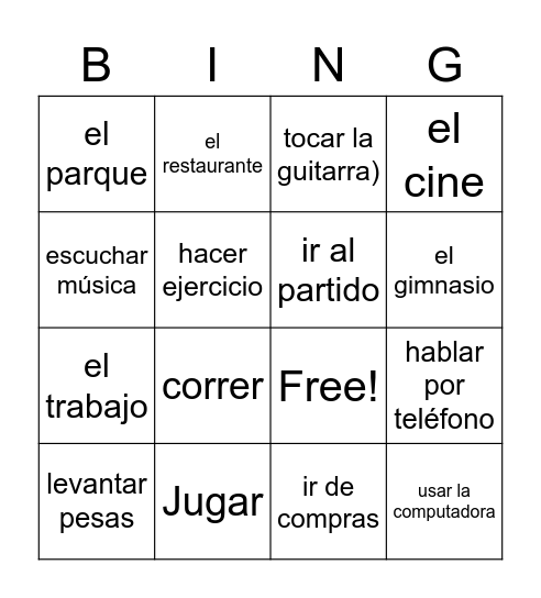 Loteria Bingo Card