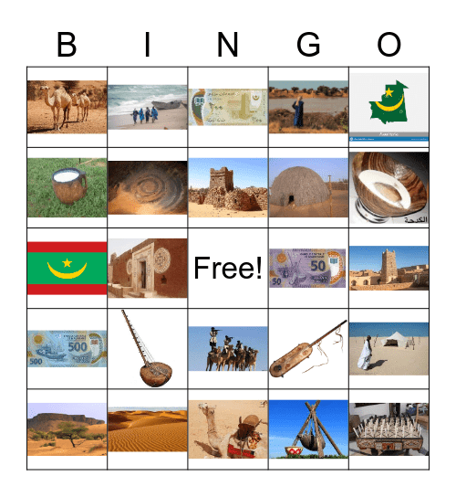Mauritanian Bingo Card