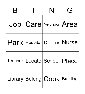 Hello, Neighbor! Bingo Card