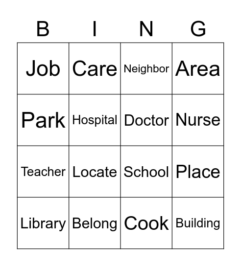 Hello, Neighbor! Bingo Card