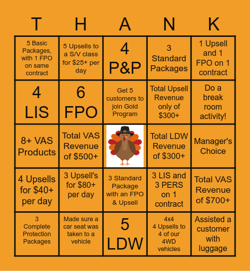 November 2021 Bingo Card