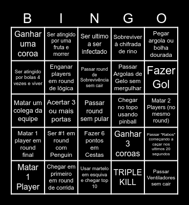 Fall Bingos Bingo Card