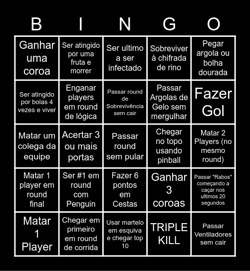 Fall Bingos Bingo Card