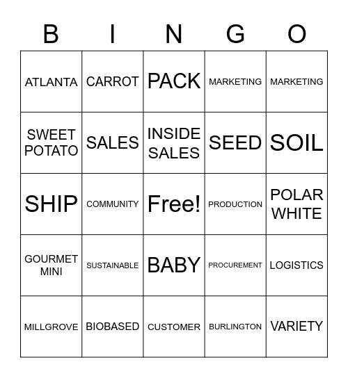 EarthFresh Charity Bingo Card