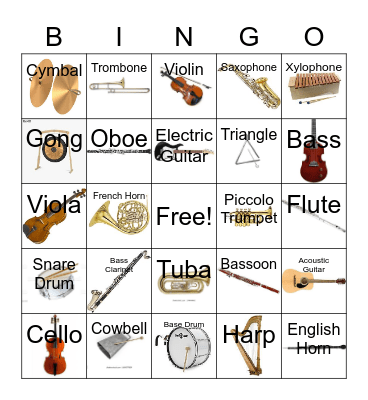 Music Bingo! Bingo Card