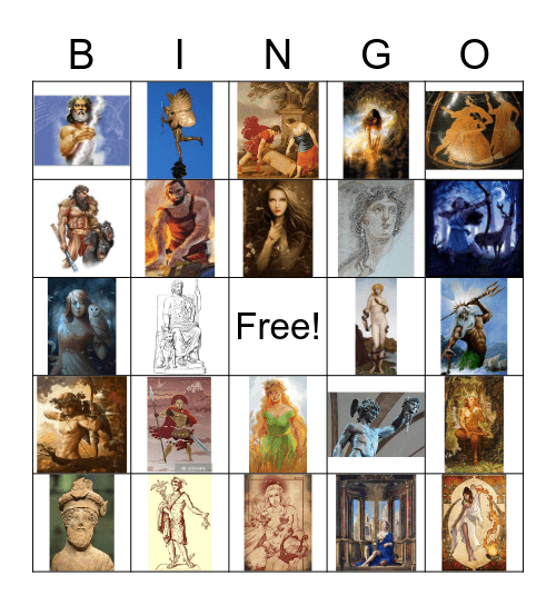 Bogowie Greccy Bingo Card