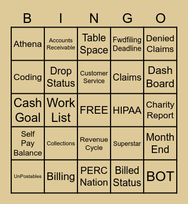 PERC NATION Bingo Card