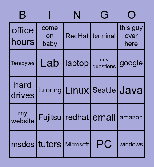 OS Mike 2.0 Bingo Card