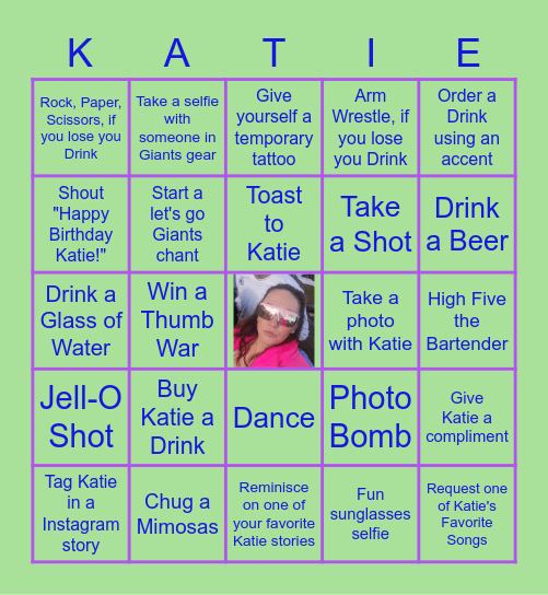 Katie's Twenty-Haight Birthday! Bingo Card