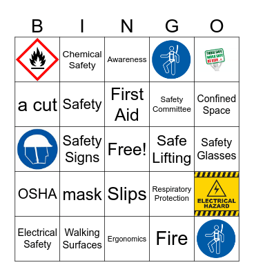 SAFETY Bingo Card