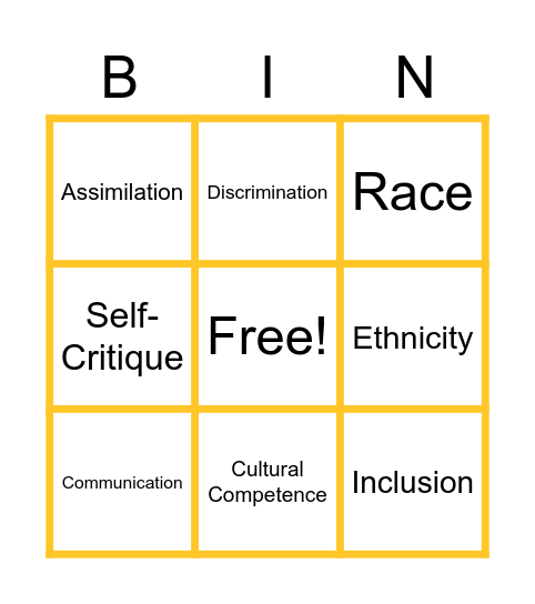 The Impact of Cultural Competency in Healthcare Bingo Card