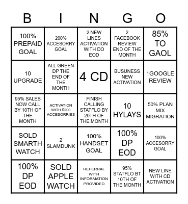 WORK MOTIVATOR GAME Bingo Card