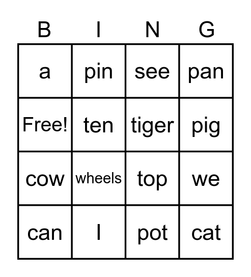 Journeys Lesson 9 Bingo Card