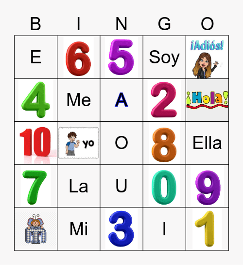 SALUDOS / INFORMACIÓN PERSONAL 1 Bingo Card