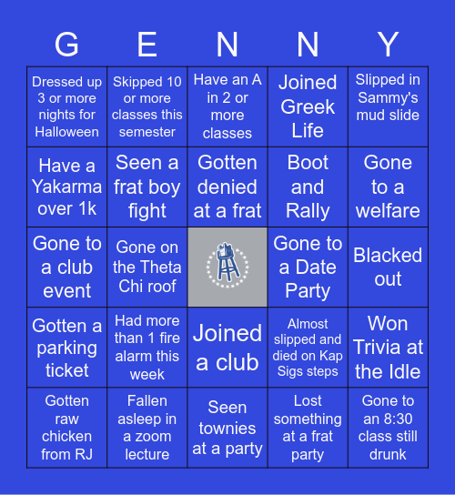 Genny Bingo 2021 Edition Bingo Card