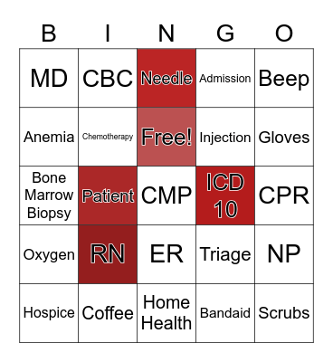 NURSE Bingo Card