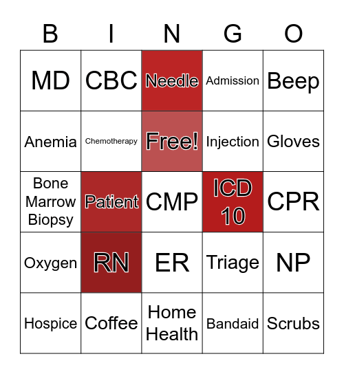 NURSE Bingo Card