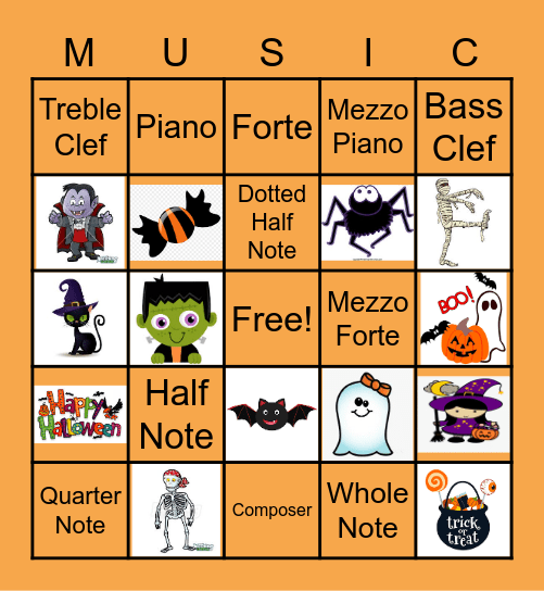 Music-Halloween BIngo Card