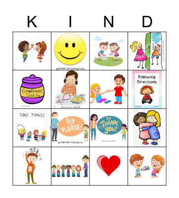 Show Your Kindness Bingo Card