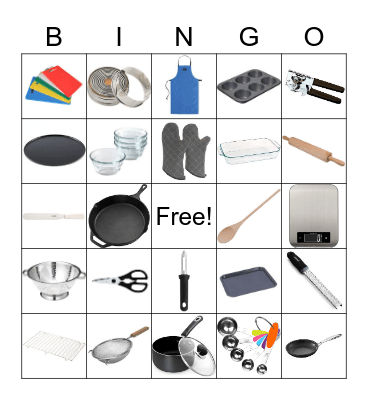 Kitchen Equipment Bingo Card