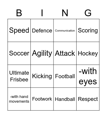 invasion game bingo Card