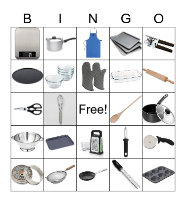 Kitchen Equipment Bingo Card