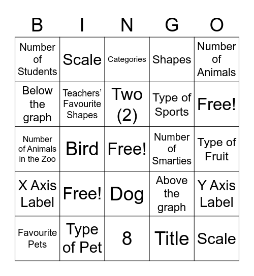 Bar Graph Bingo Card
