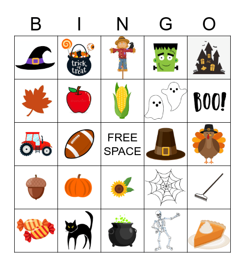 Fall Bingo! Bingo Card