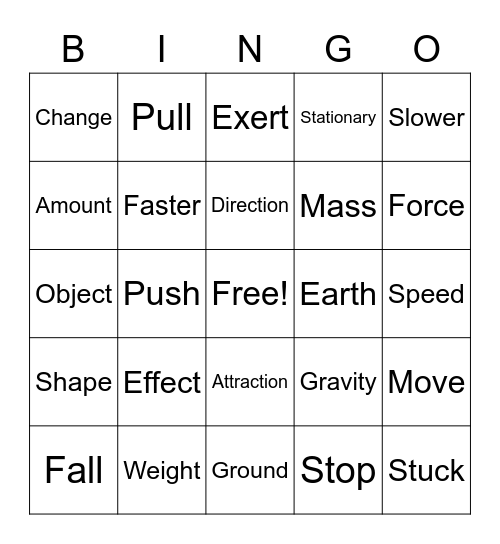What a force! Bingo Card