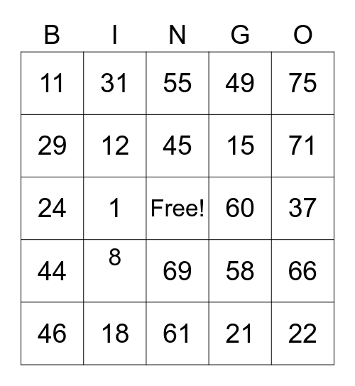 DIALBOX BINGO Card