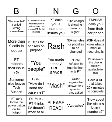 Tech Support 3 Bingo Card